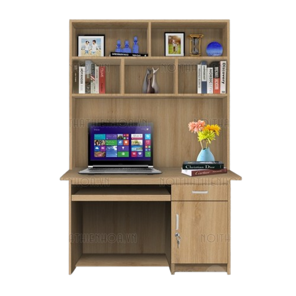 Bàn liền giá sách 1m