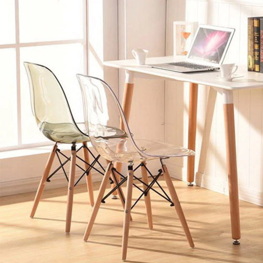 Ghế cafe Eames trong suốt nhập khẩu cao cấp Thiên Hòa- Mã 207T