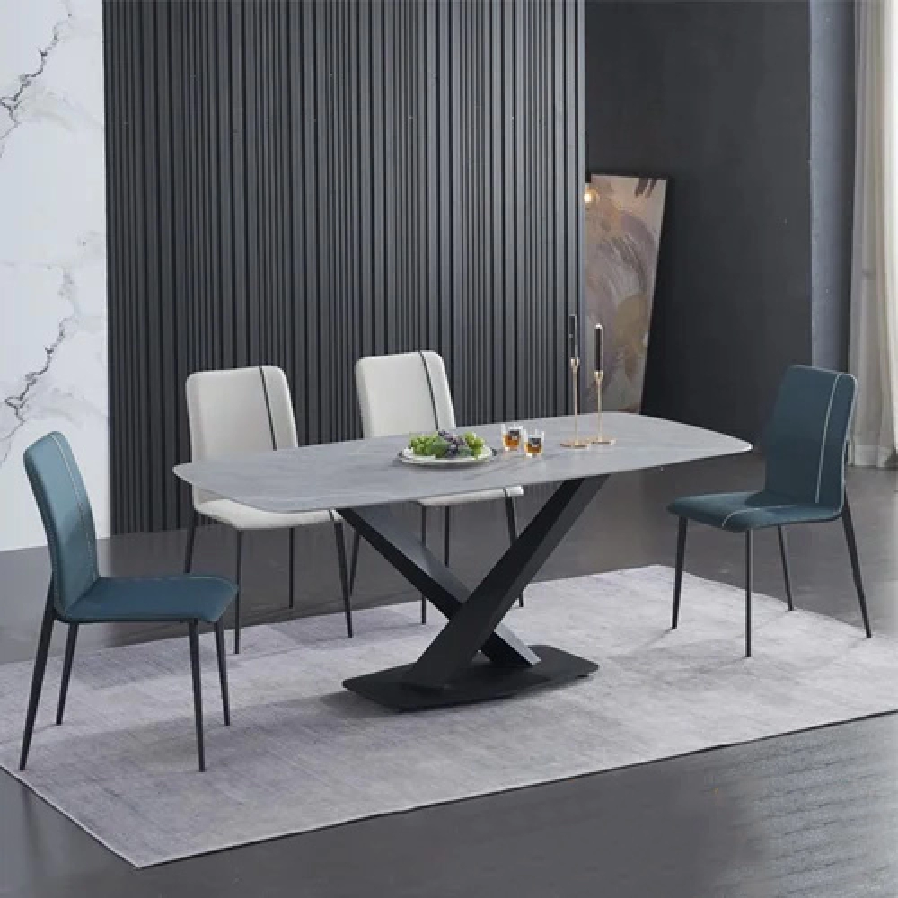 Bộ bàn ăn 4 ghế mặt đá cao cấp- Mã: T179-14-4×2126