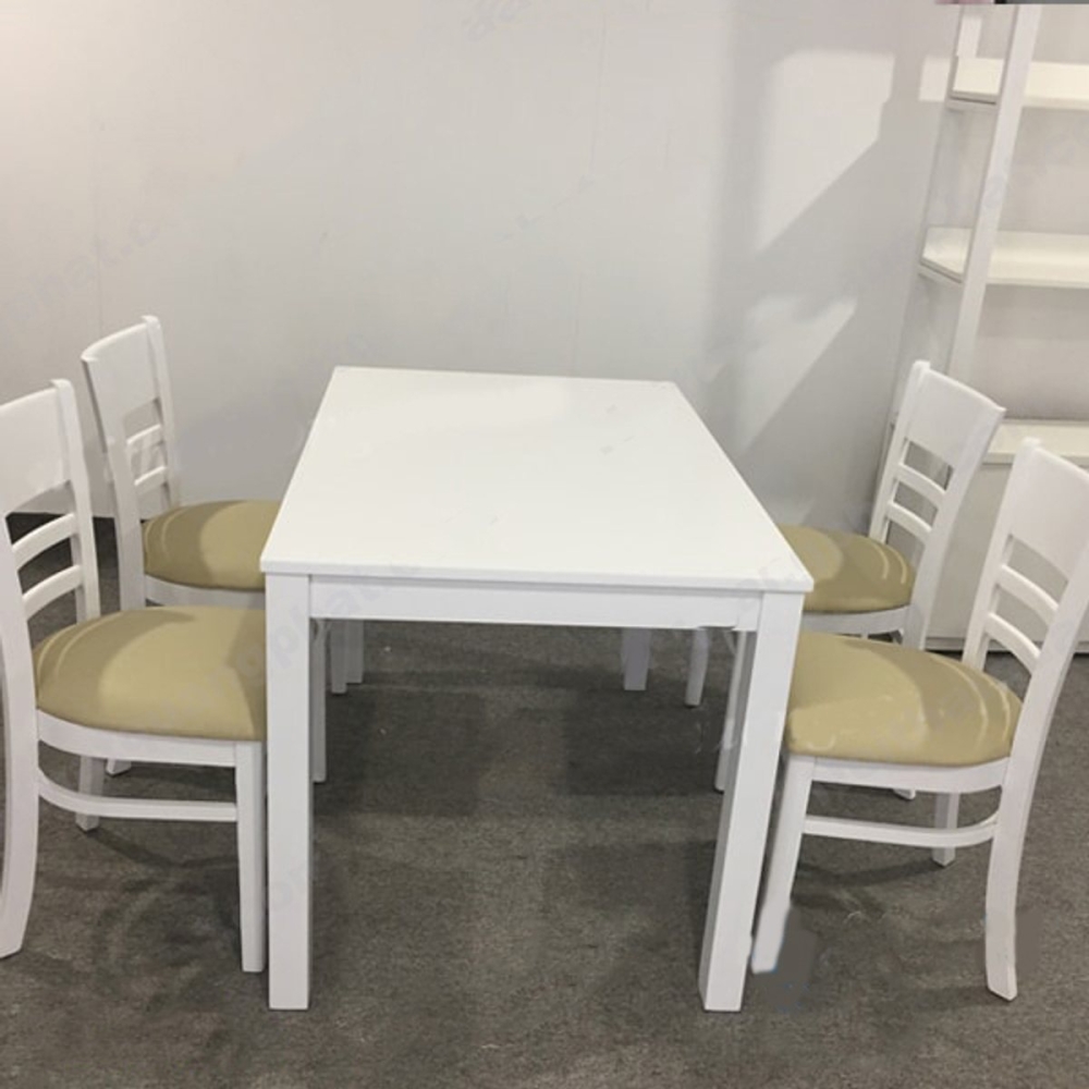 Bàn ăn cabin 4 chỗ màu trắng