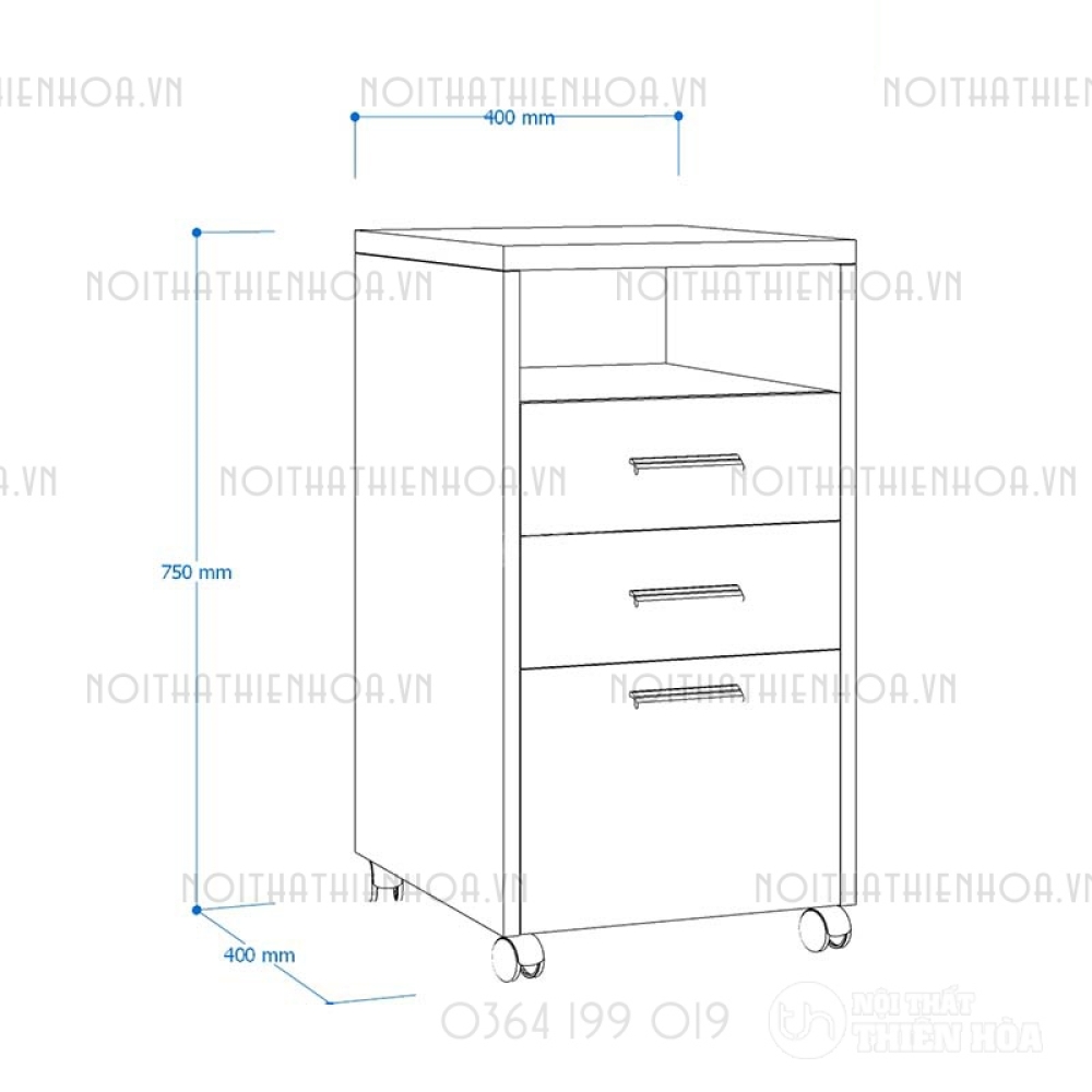Tủ phụ di động TP12