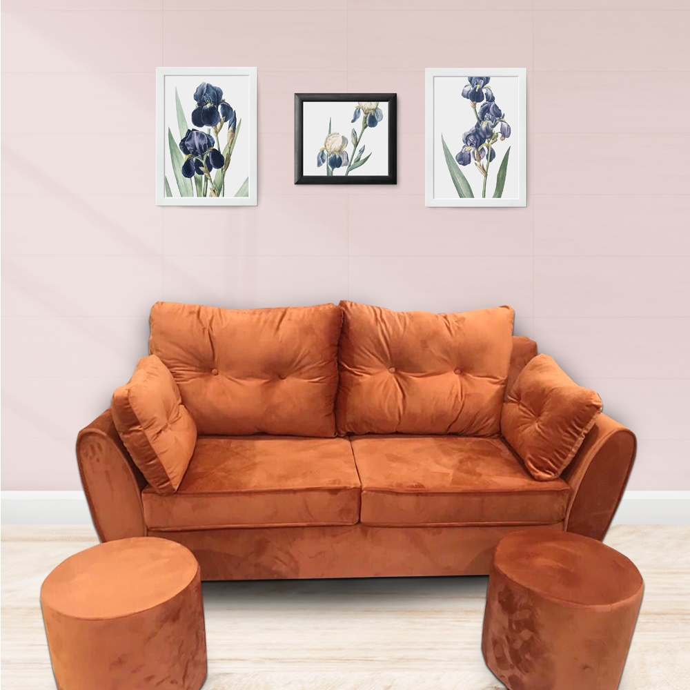 Sofa văng màu xanh lá 2 lớp