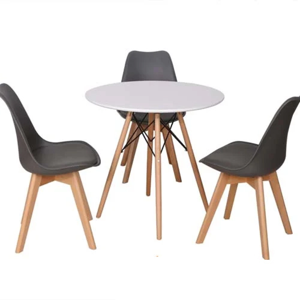 Ghế cafe, ghế ăn nhựa lót nệm chân gỗ – Mã: 205