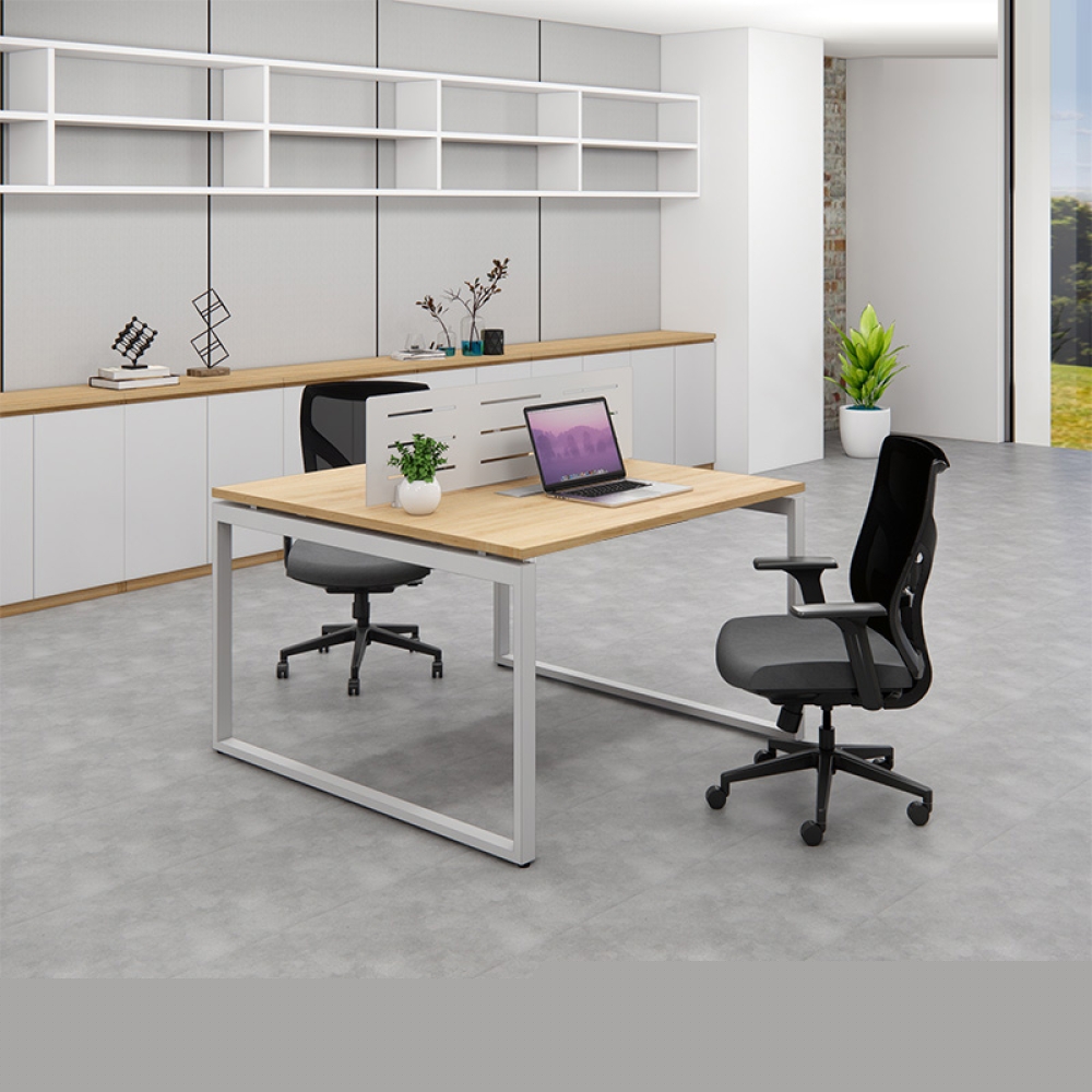Cụm bàn làm việc 2 người chân sắt hộp Eos EUC07-1212