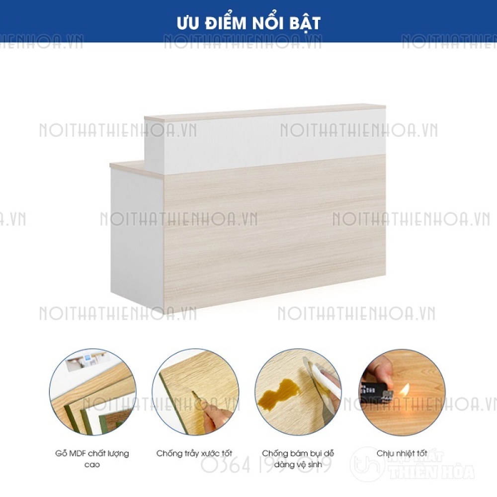 Quầy lễ tân QLT03-T