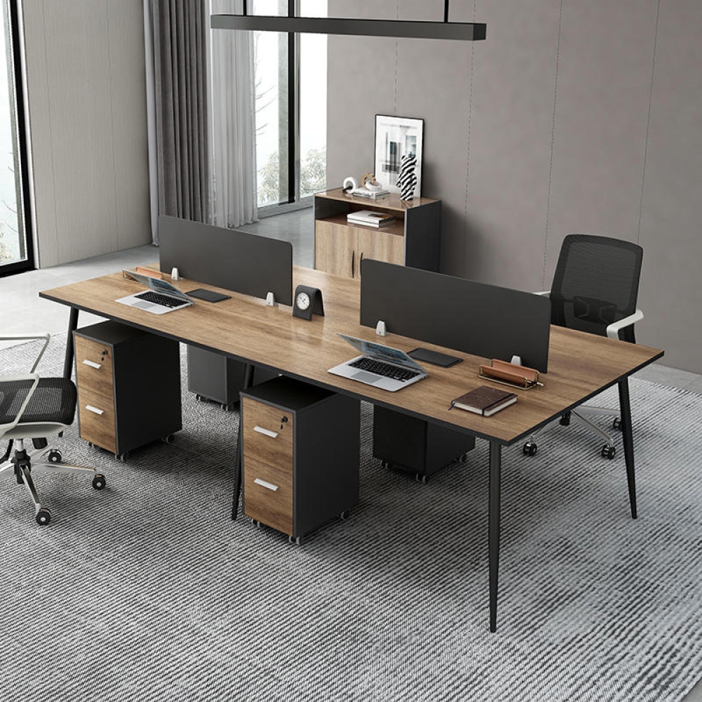 Cụm bàn làm việc nhóm 8 người chân côn