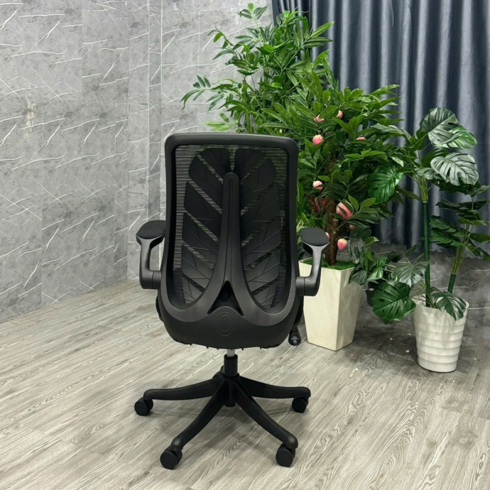 Ghế Xoay Văn phòng Lưng Chiếc Lá tay Gập – GX8