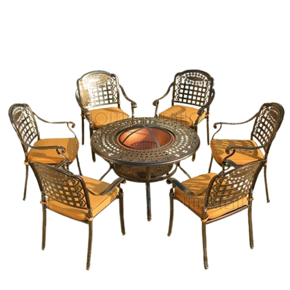 Bộ bàn ghế sân vườn BBQ- Mã: T189A-6x279AN
