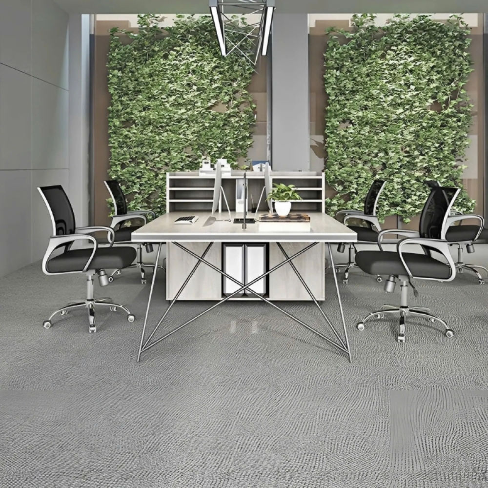 Cụm Bàn Làm Việc 4 Người Chân Sắt Hiện Đại – BC58