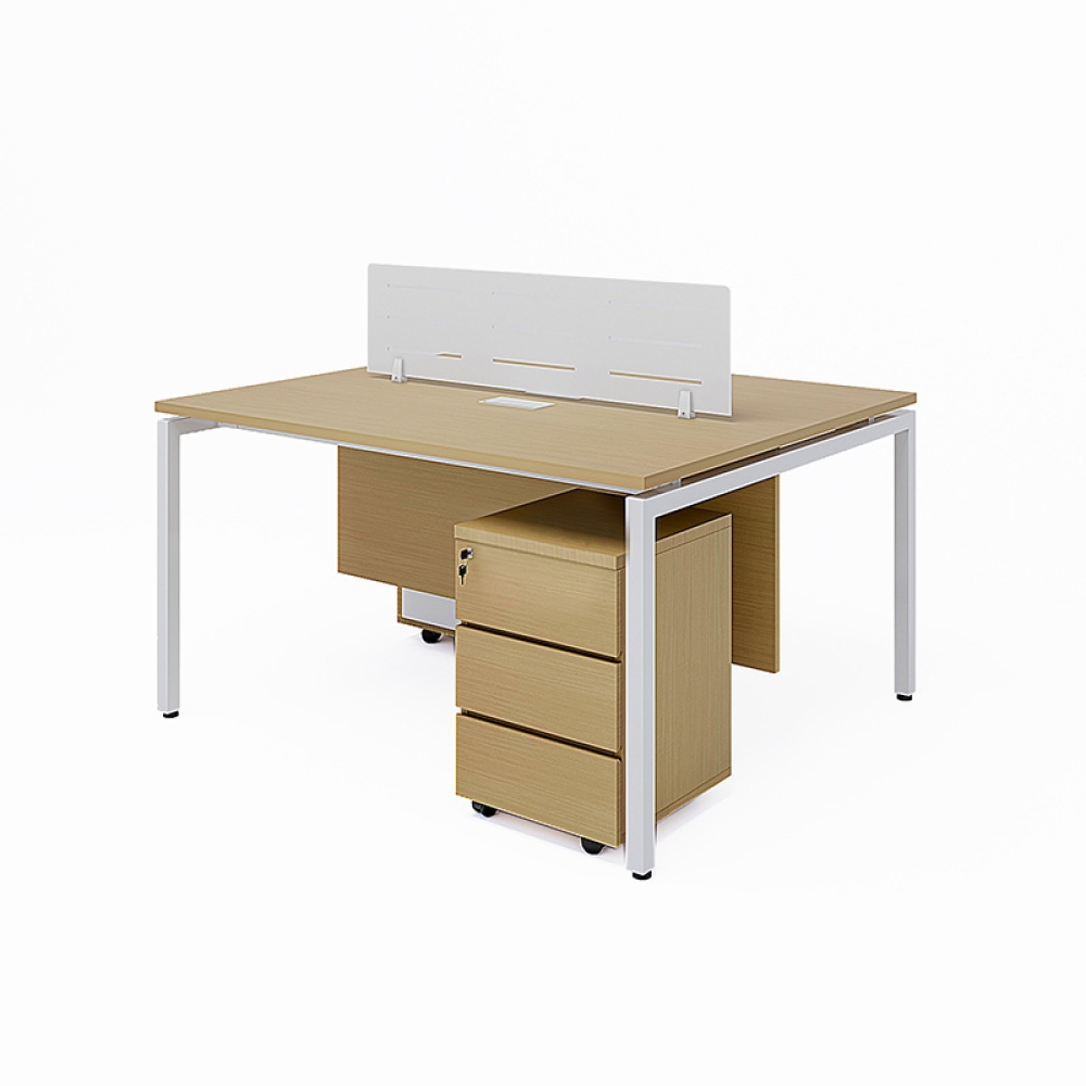 Cụm bàn làm việc 2 người chân sắt hộp Eos ECC06-1212