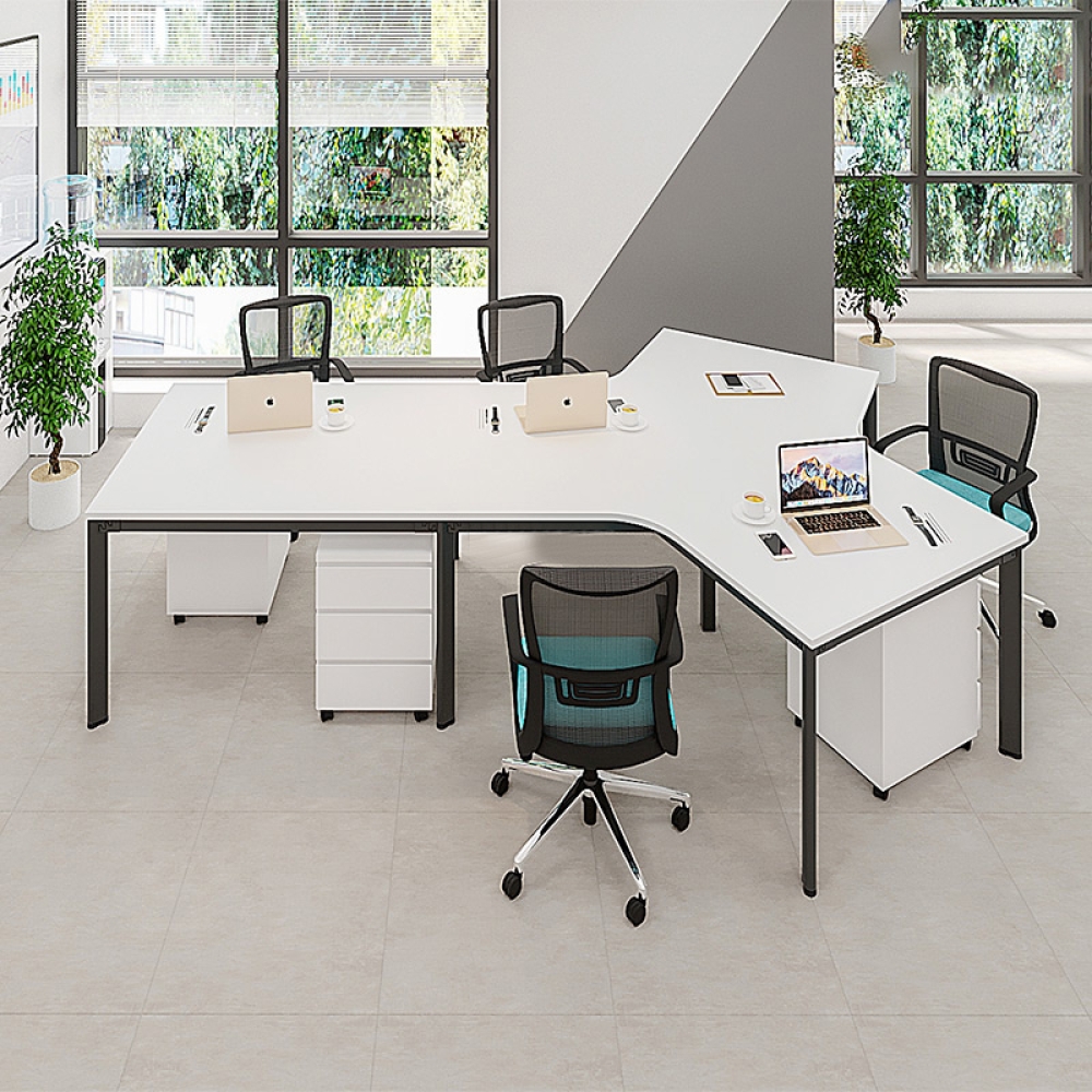 Cụm bàn làm việc (4+1) người chân Oval OVC02-3122