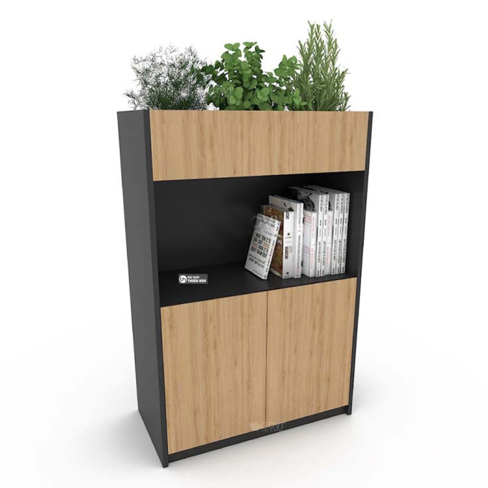Tủ hồ sơ tài liệu thấp để cây