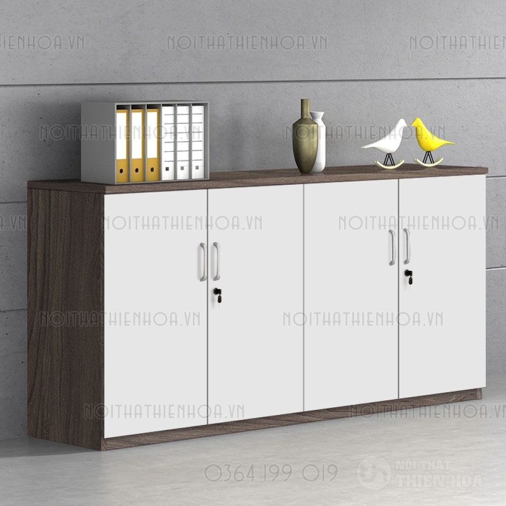 Tủ văn phòng thấp Trắng đen
