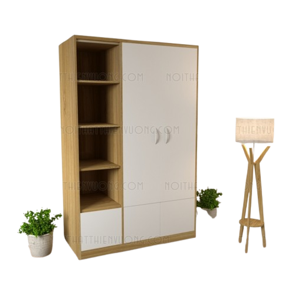 Tủ quần áo 2 cánh 1 ngăn đồ