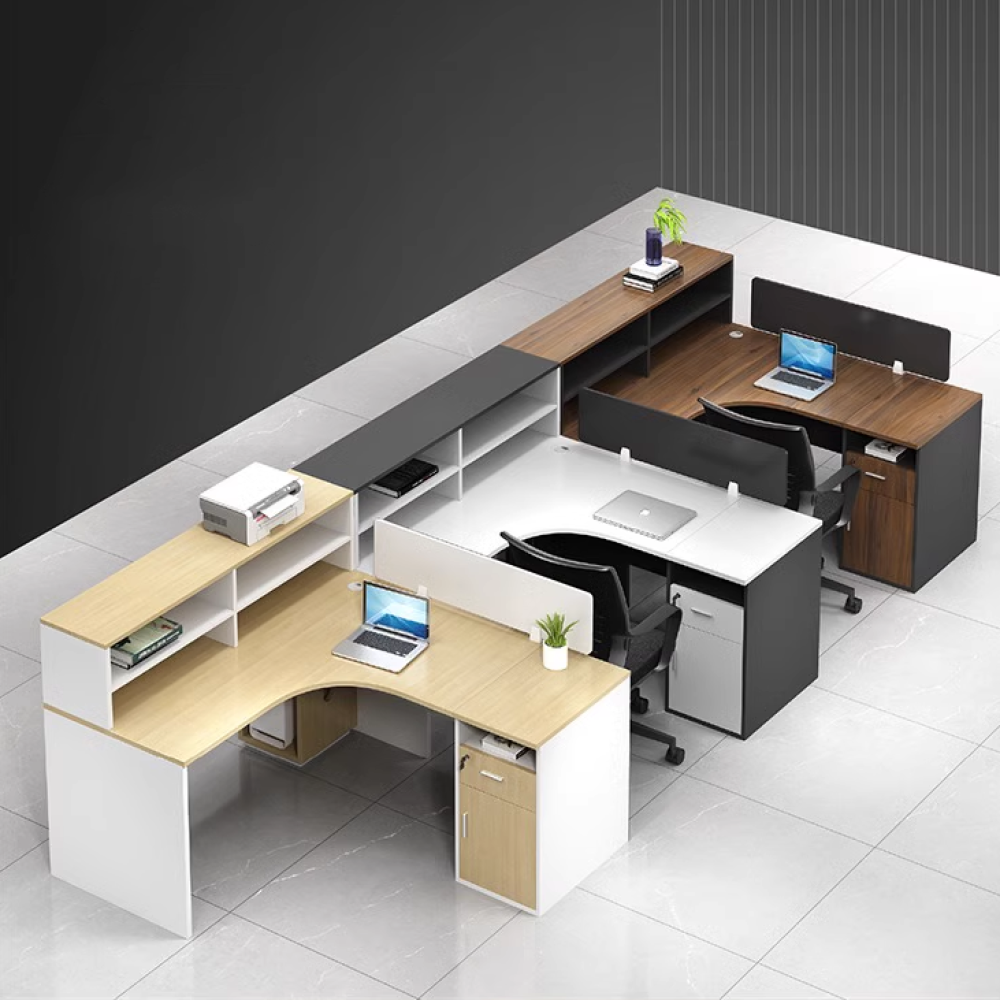 Cụm bàn làm việc cho 4 người hiện đại – CB 27