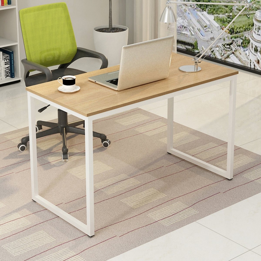 Bàn làm việc chân sắt chữ U gỗ cao su giá rẻ
