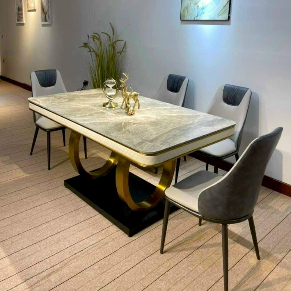 Bàn ăn mặt đá phong cách tân cổ điển- Mã: T1139-16