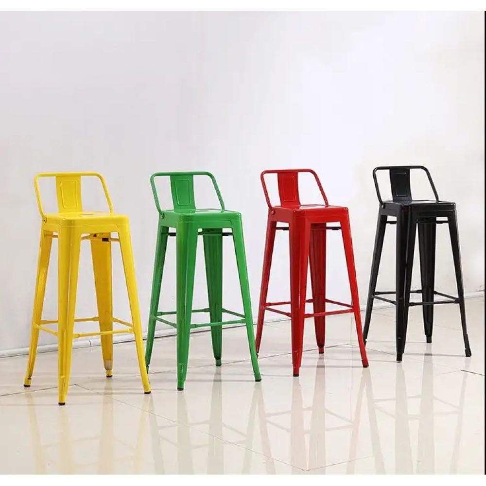 Ghế quầy bar tolix chân cao có lưng dựa – Mã: 304