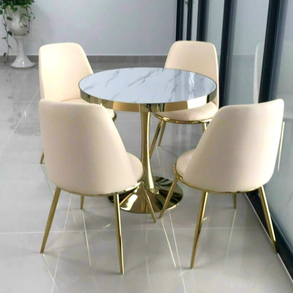 Ghế ăn nệm chân mạ vàng cao cấp – Mã: 285G