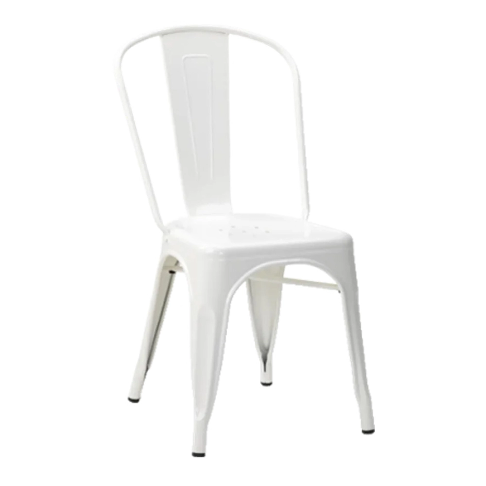 Bộ bàn ăn, cafe cho 4 người gồm bàn vuông T108S và ghế cafe tolix 303