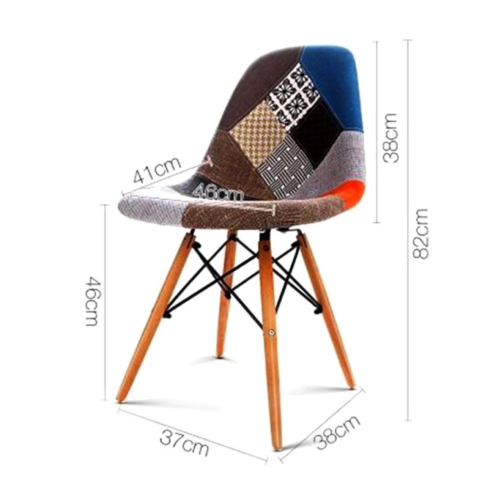 Ghế cafe Eames nệm bọc vải đẹp – Mã: 207TC
