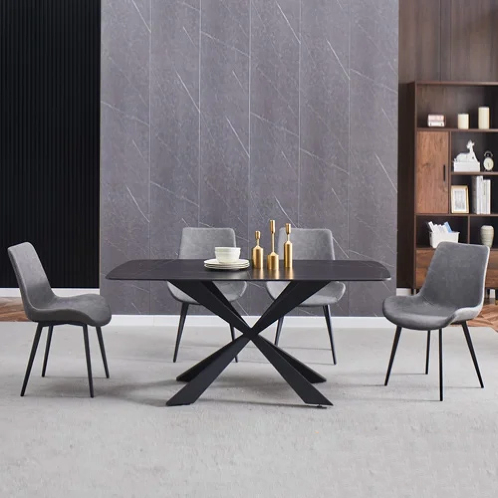 Bộ bàn ăn 4 ghế bọc da- Mã: T163-4×2109