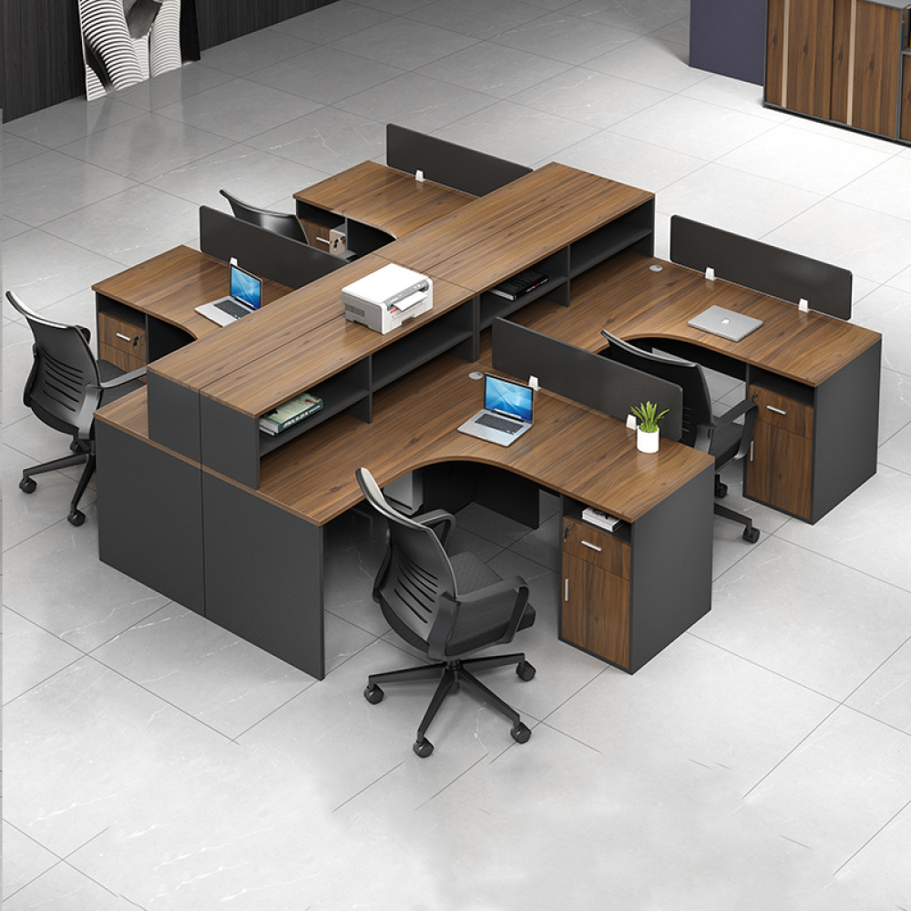 Cụm bàn làm việc cho 4 người hiện đại – CB 27