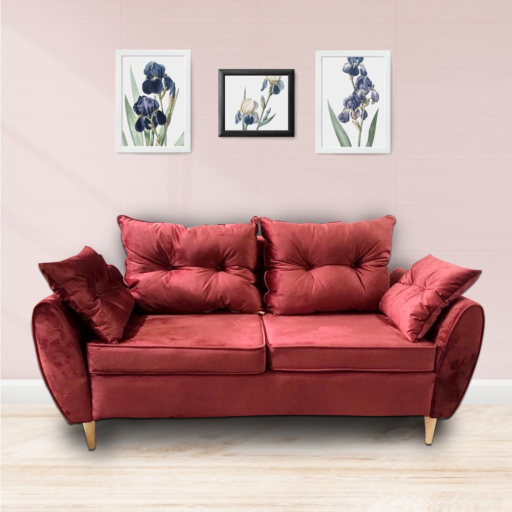 Sofa văng màu xanh lá 2 lớp