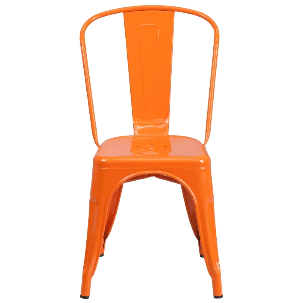 Bộ bàn ăn, cafe cho 4 người gồm bàn vuông T108S và ghế cafe tolix 303