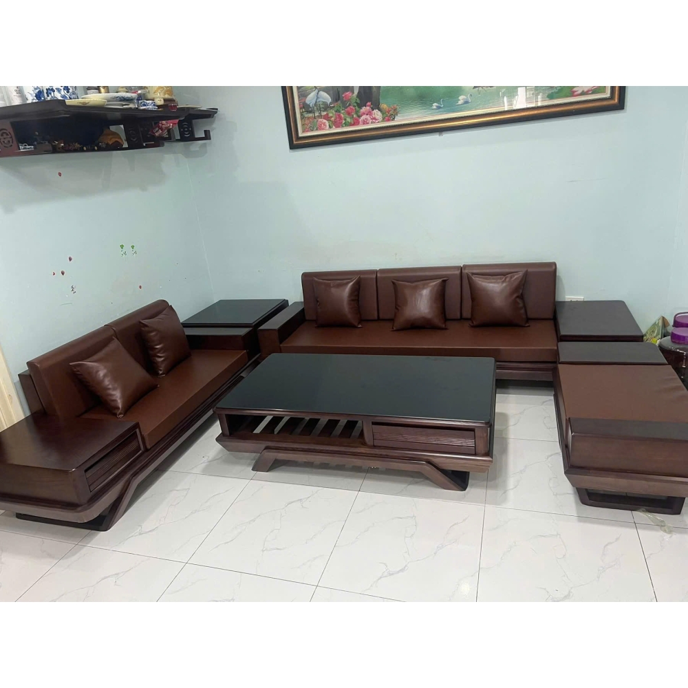 Sofa Gỗ Sồi Nhập Khẩu Hiện Đại SN-06