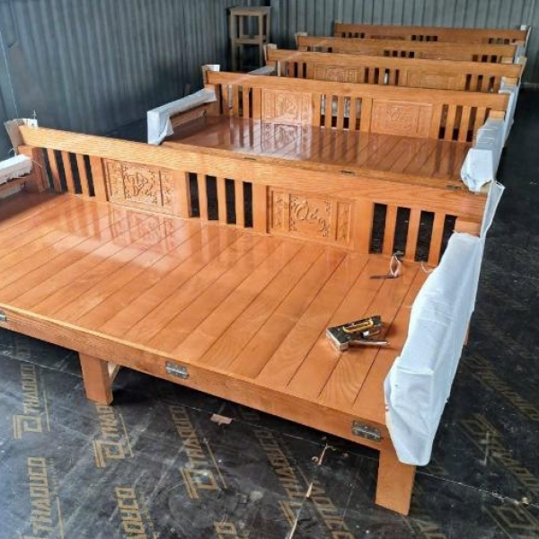 Giường gấp 1m2 gỗ sồi nga 