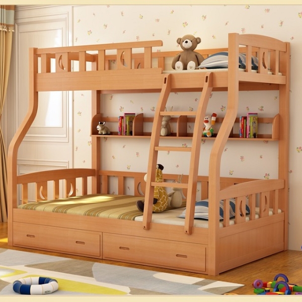 Giường tầng hiện đại gỗ sồi nga