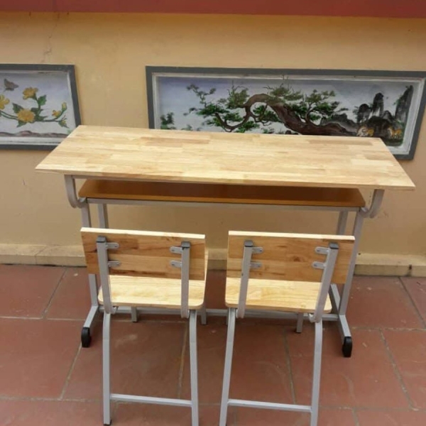 Bàn học sinh rời ghế  gỗ tự nhiên BHS-06