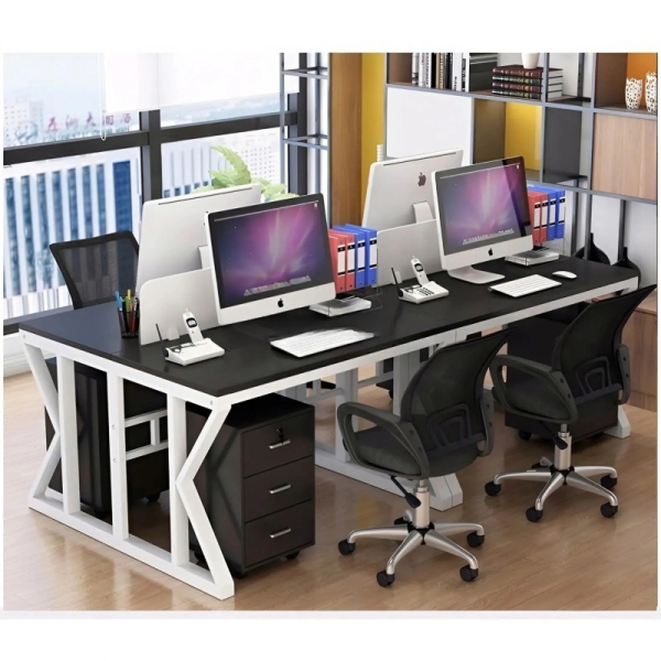 Cụm Bàn Làm Việc 4 Người Chân Sắt Chữ K Chắc Chắn – BC127