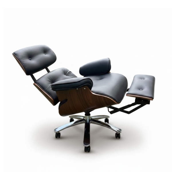 Ghế Giám Đốc Eames Ngả Lưng Kèm Gác Chân Da Cao Cấp – GGĐ61