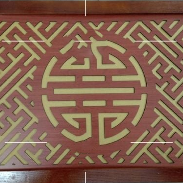 Tấm chống ám khói bàn thờ chữ thọ kích thước 61x41cm
