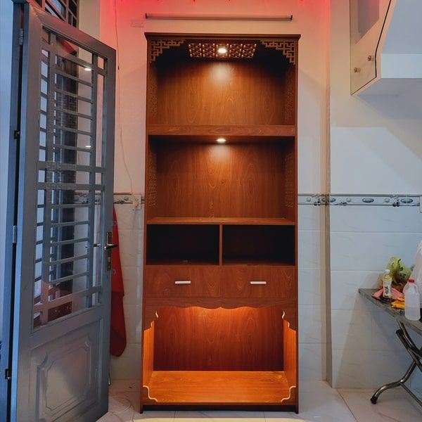 Tủ thờ 3 tầng có hộc kéo đẹp