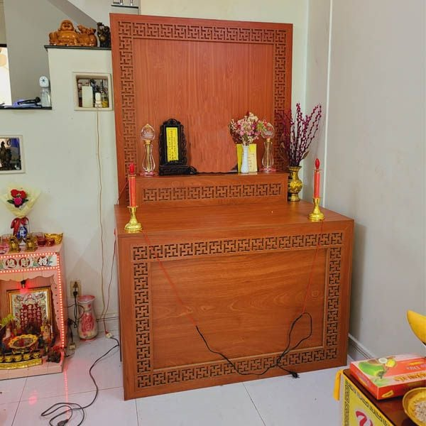 Vách ốp tường phòng thờ - VOT129