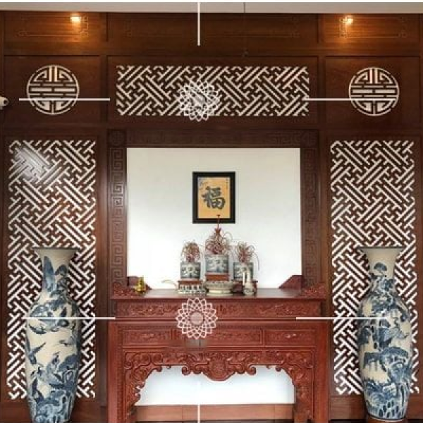 Vách ốp tường phòng thờ - VOT8