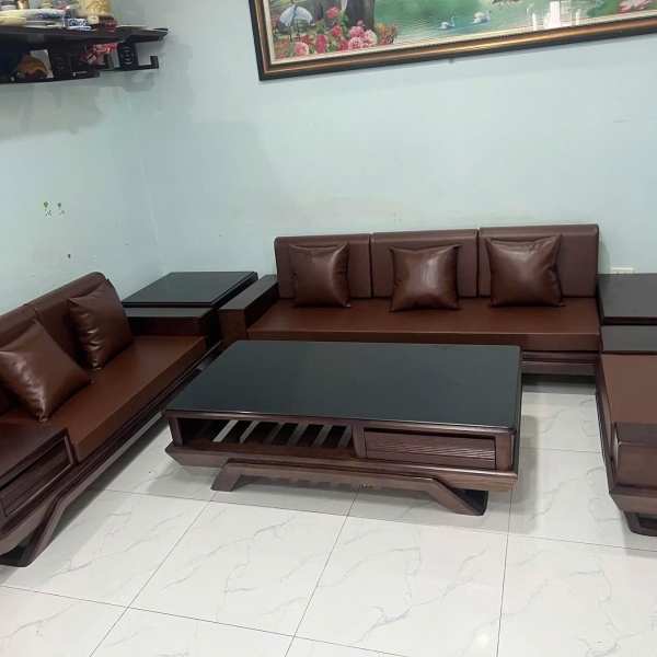 Sofa Gỗ Sồi Nhập Khẩu Hiện Đại SN-06