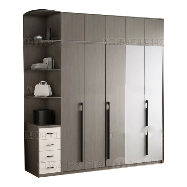 Tủ áo 5 cánh kịch trần TA57