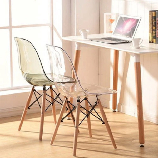 Ghế cafe Eames trong suốt nhập khẩu cao cấp Thiên Hòa- Mã 207T
