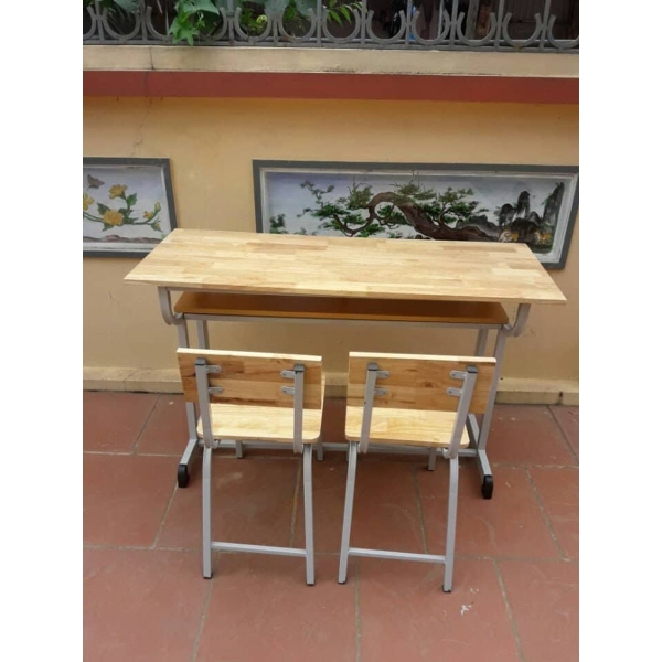 Bàn học sinh rời ghế  gỗ tự nhiên BHS-06