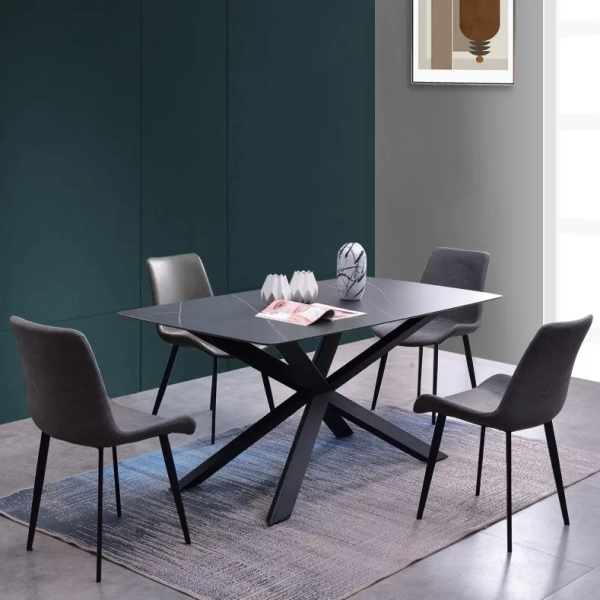 Bộ bàn ăn mặt đá 1.6m 6 ghế- Mã: T163-6×2109