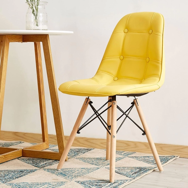 Ghế cafe tiếp khách lưng nệm có nút nhập khẩu đẹp- Mã: 252