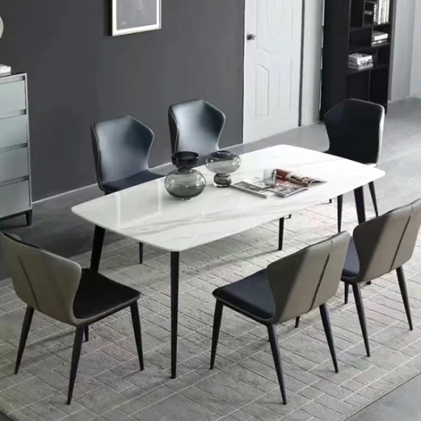 Bộ bàn ăn 6 ghế mặt đá nhập khẩu- Mã: T162-16-6×2119