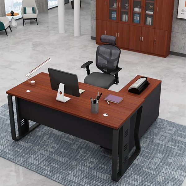 Bàn quản lý giám đốc chân hợp kim Aine 16 trắng