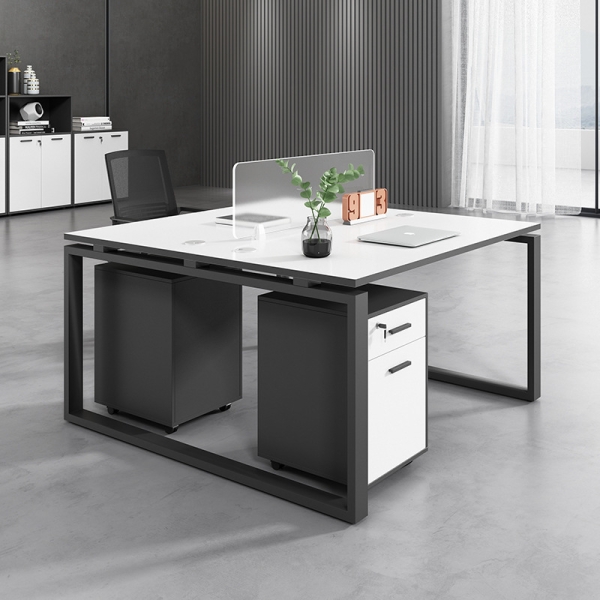 Cụm bàn làm việc chân sắt đẹp 4 chỗ – CB 10