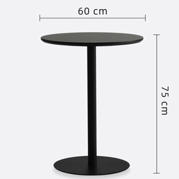 Bàn cafe chân trụ tròn mặt gỗ- Mã: T1508