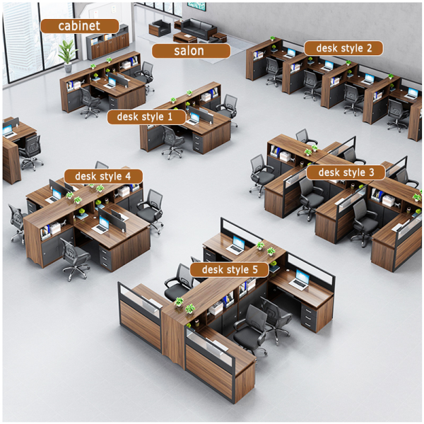 Cụm bàn làm việc nhóm 3 người – CB 30